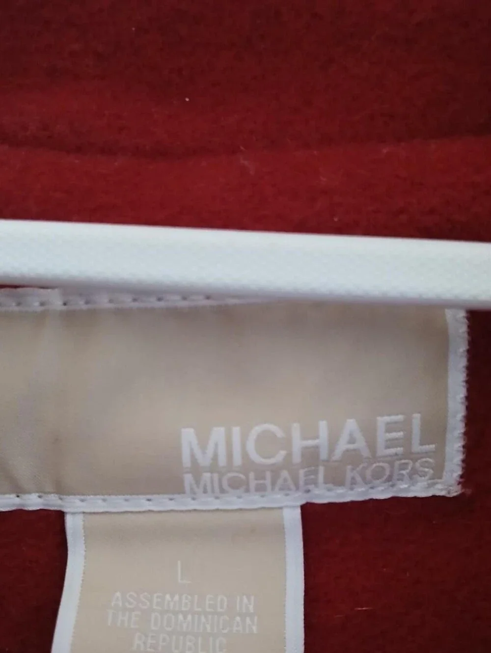 Michael Kors Red Double-Breasted Peacoat